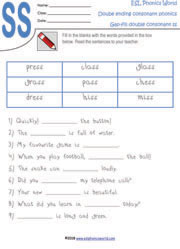 double-consonant-ss-gap-fill-worksheet